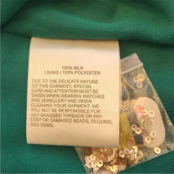 Karen Millen 100% silk Coachella Embroidered Handkerchief Dress Coachella fairy - Picture 13 of 15